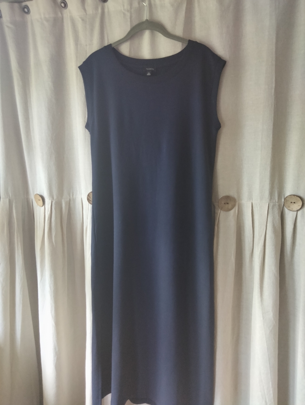 Talbots Navy Sleeveless Maxi Dress ; Size Medium